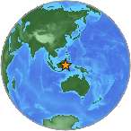 Earthquake location -1.2229S, 120.5479W