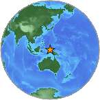 Earthquake location -0.5924S, 135.7988W
