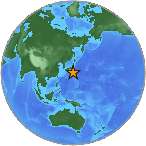 Earthquake location 32.1759S, 141.8829W
