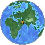 Earthquake location 27.6263S, 54.8788W