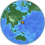 Earthquake location 37.4173S, 141.5831W