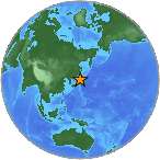 Earthquake location 37.5719S, 141.8681W