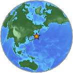 Earthquake location 45.0332S, 151.1088W