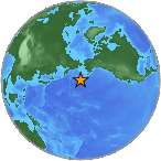 Earthquake location 51.7273S, -176.4894W