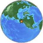 Earthquake location 61.2505S, -146.4254W