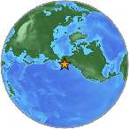 Earthquake location 60.1577S, -152.776W