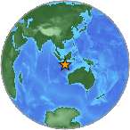 Earthquake location -9.9331S, 108.8459W