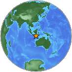 Earthquake location -8.6514S, 112.525W