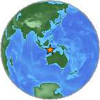 Earthquake location -8.7493S, 117.5937W