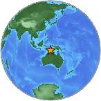 Earthquake location -7.5876S, 128.4393W
