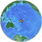 Earthquake location -16.3346S, -174.7707W