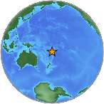 Earthquake location -21.021S, -178.789W