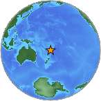 Earthquake location -23.705S, -179.1837W