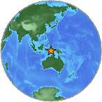 Earthquake location -3.3332S, 130.5236W